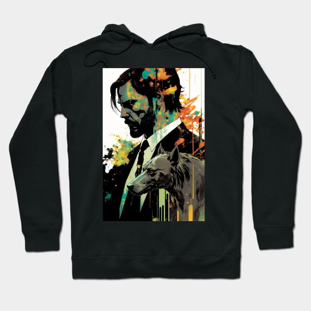 John Wick Hoodie by Buff Geeks Art